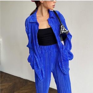 Baby Shower Outfit - Blue 2-Piece Lounge Set